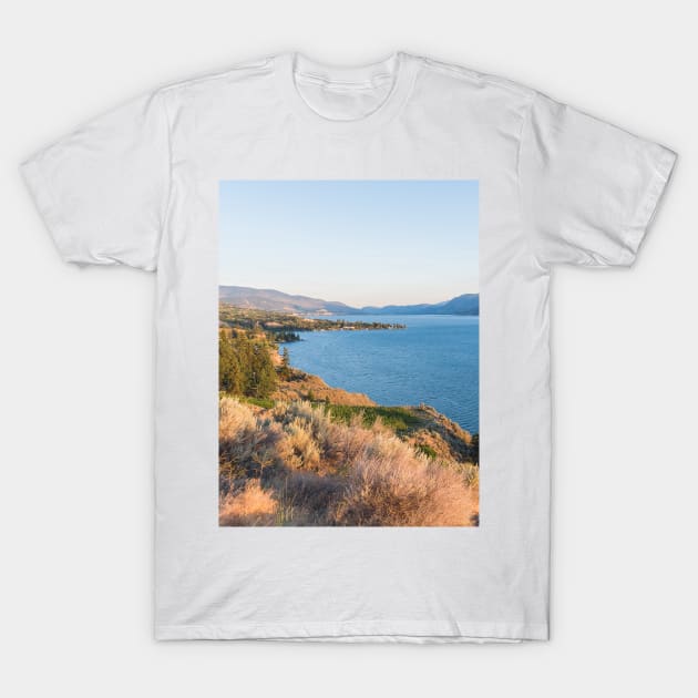 Summer Evening View of Okanagan Lake and Naramata T-Shirt by Amy-K-Mitchell